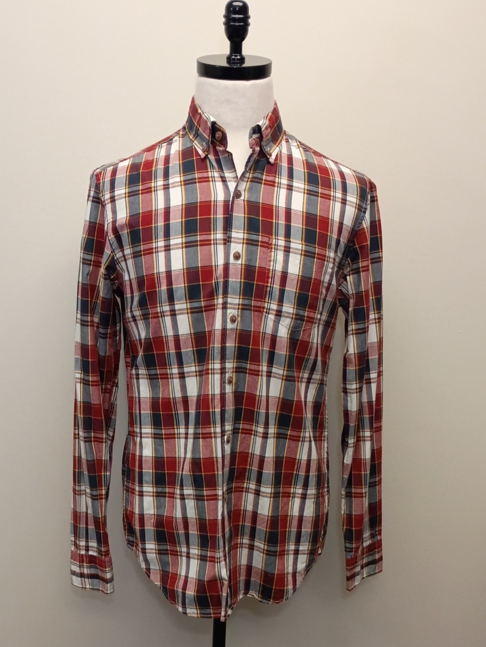 J.Crew Red Blue Plaid Button Down Shirt Size Small